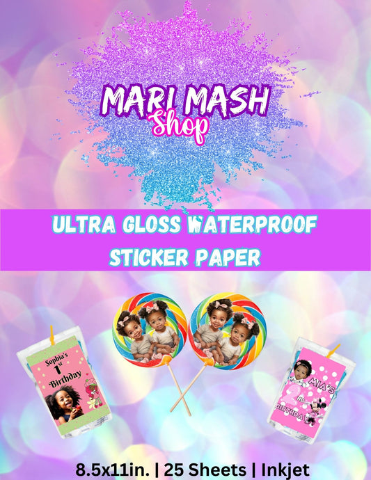 Ultra Gloss Waterproof Sticker Paper