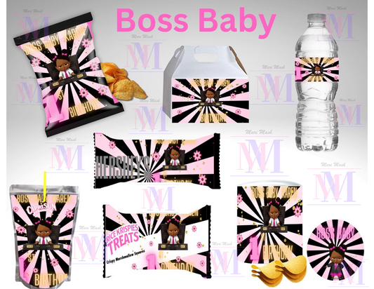 Boss Baby Editable Bundle Party Favor Design & Templates