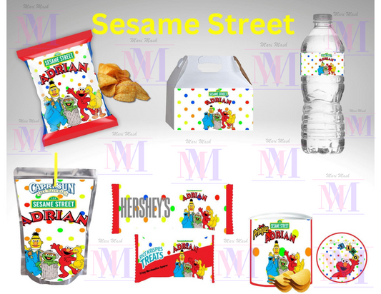 Sesame Street Bundle Party Favor Canva Design & Templates